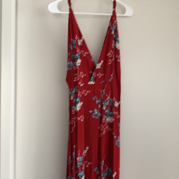 Adhira Aura Red Floral Maxi Dress w/Side Slits NWT - Picture 11 of 15